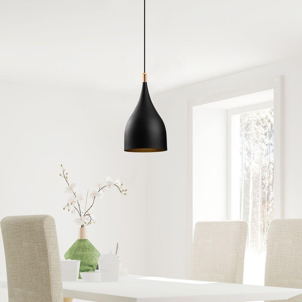 Opviq Luster Saglam-3770, 25 cm, E27, IP20, Crni