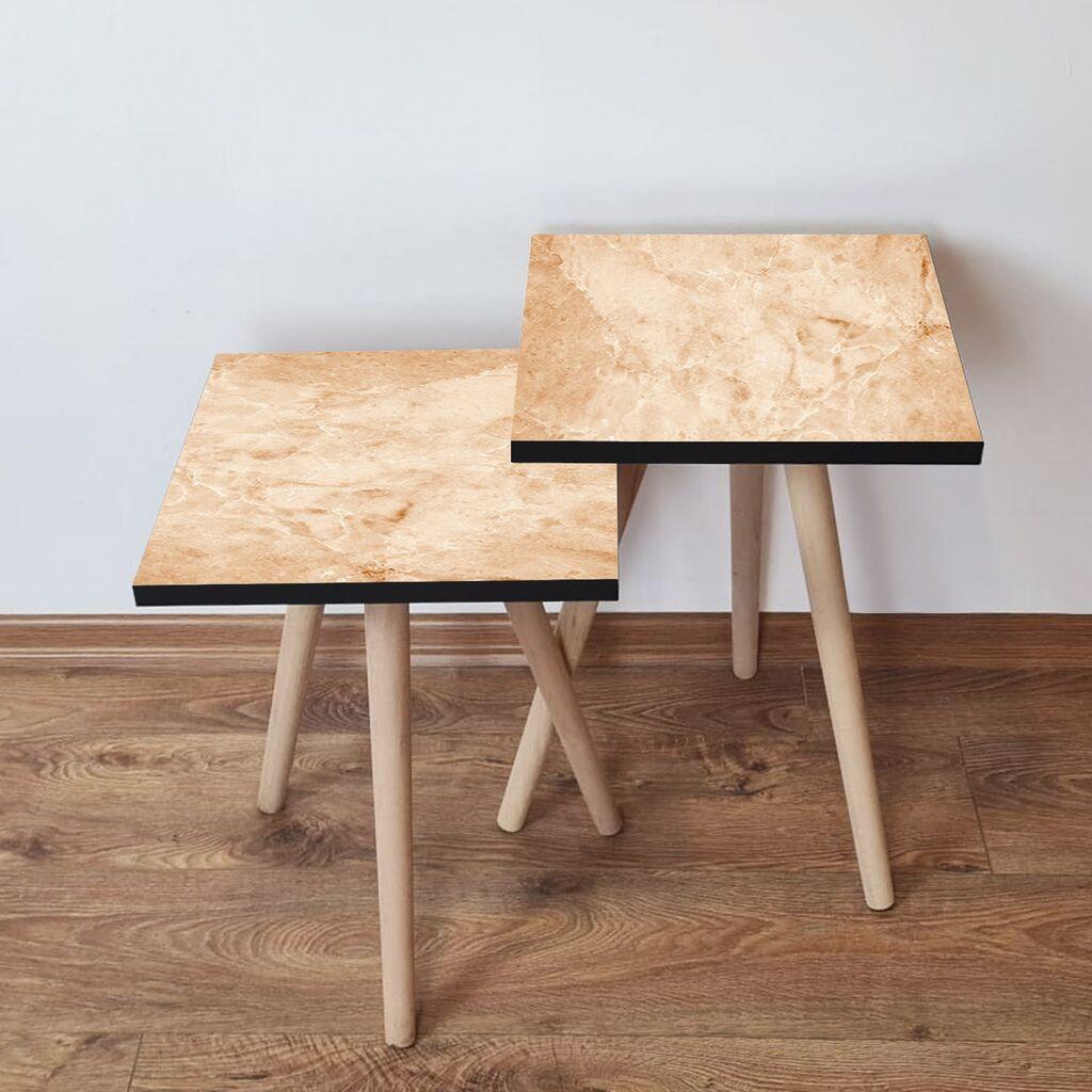 Hanah Home Set klub stočića 2Shp505, 2 komada, Šareni