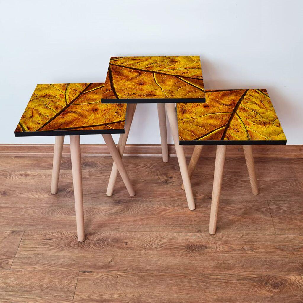 Hanah Home Set klub stočića 3Shp105, 3 komada, Šareni