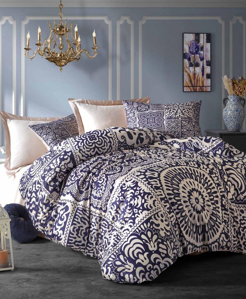 L'essentiel Maison Komplet posteljina 484, 200x220 cm, Tamnoplava-Krem