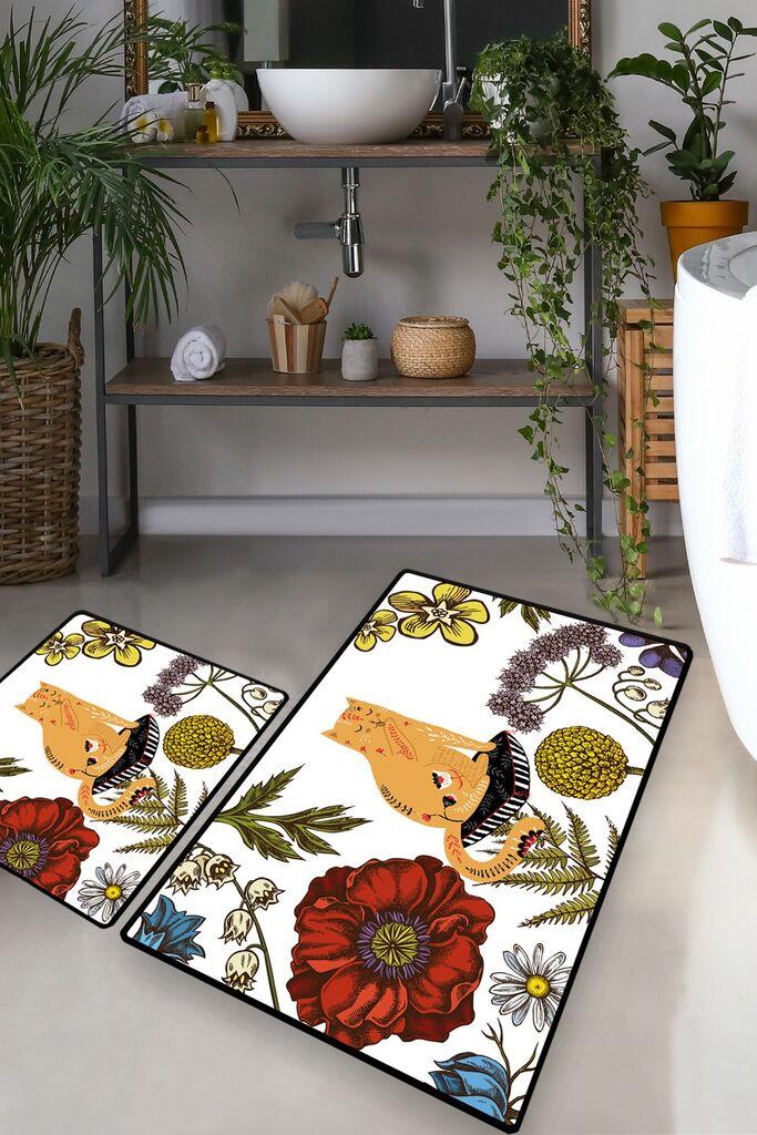 L'essentiel Maison Set 2 prostirke za kupatilo Šareni