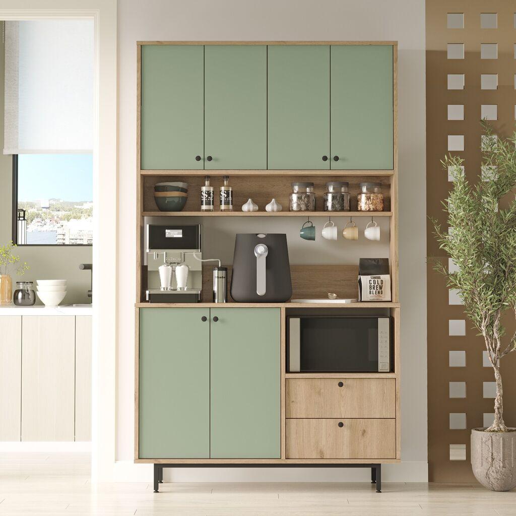 Hanah Home Višenamenska komoda RE7-SY, 120 x205 x35.5 cm, Hrast