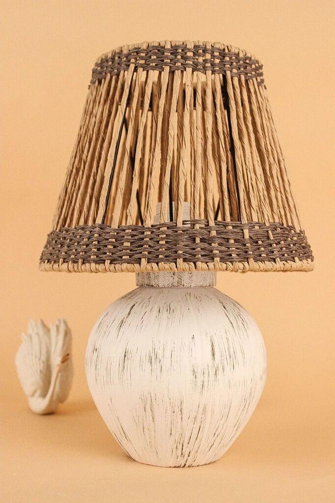 Opviq Stona lampa YL653, 25x20x38 cm, IP20, Krem-bela