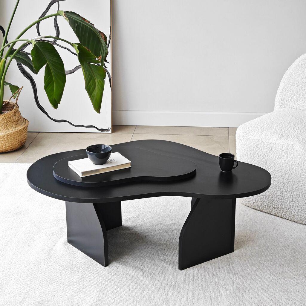 Hanah Home Klub sto Melted, 105x35x65 cm, Crni