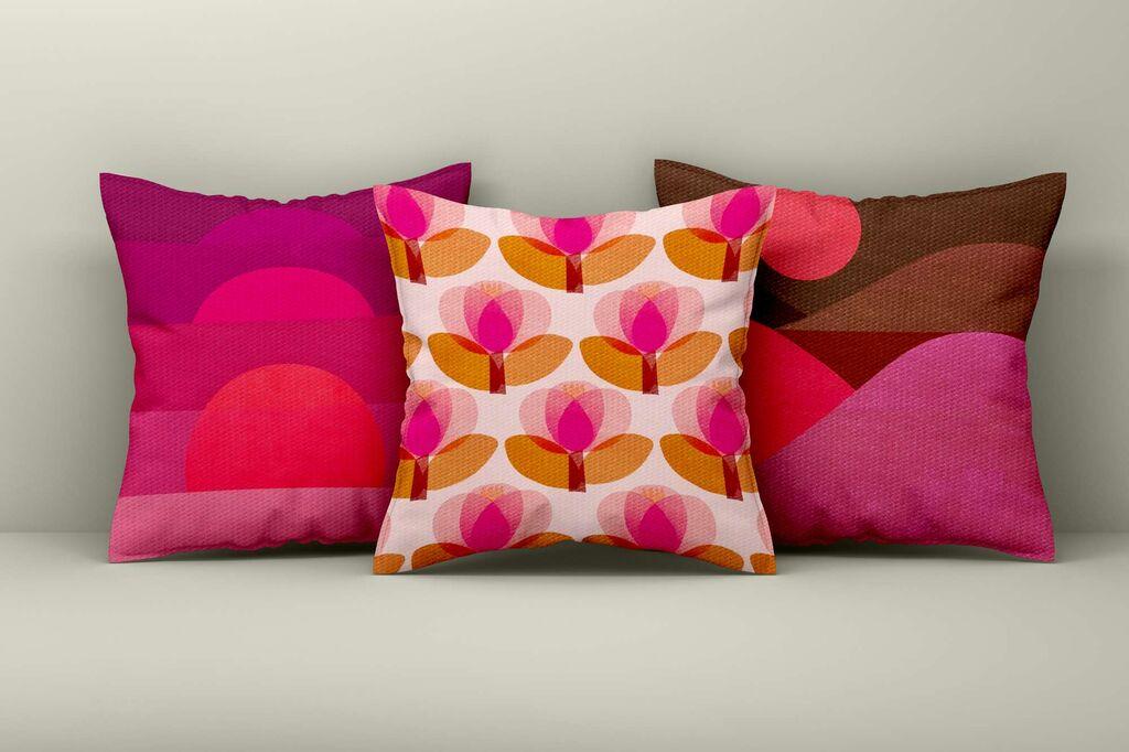 Aberto Design Set dekorativnih jastučnica Asr_plw25-29, 43x43 cm, 3 komada, Šarena