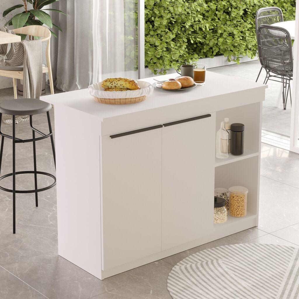 Hanah Home Kuhinjski sto OR2-W, 120x60x88.2 cm, Beli