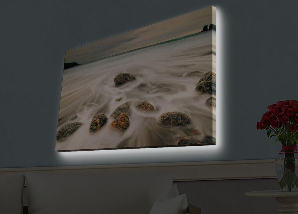 Wallity Slika na platnu sa LED osvetljenjem 45x70cm