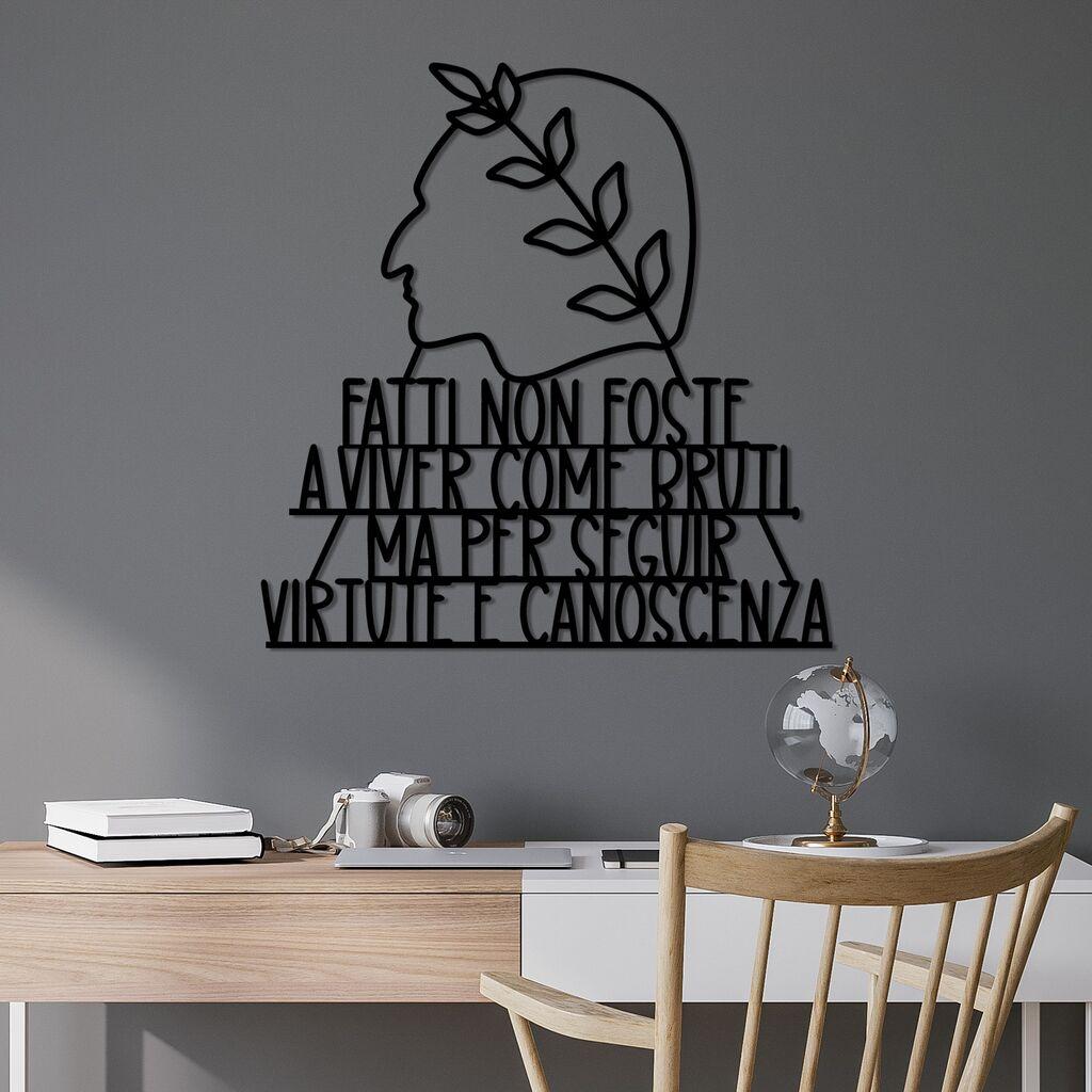 Wallity Zidna dekoracija Fatti Non Foste 1, 55 x 56 cm,  Crna
