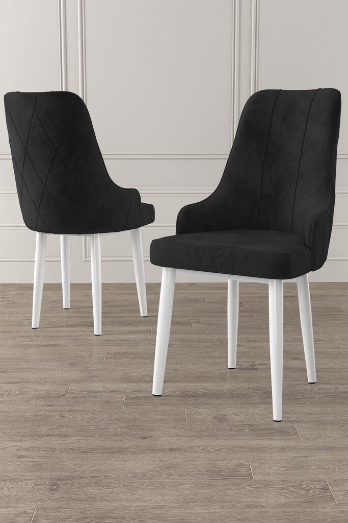 Hanah Home Set stolica Trex, 46x95x42 cm, 2 komada, Crno-bele