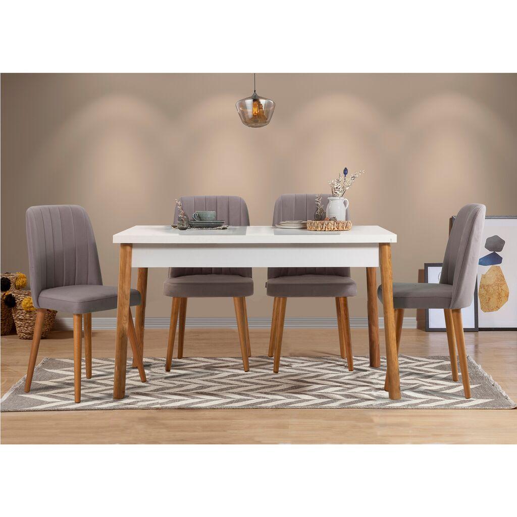 Hanah Home Trpezarijski set Costa, 5 delova,  Sivi