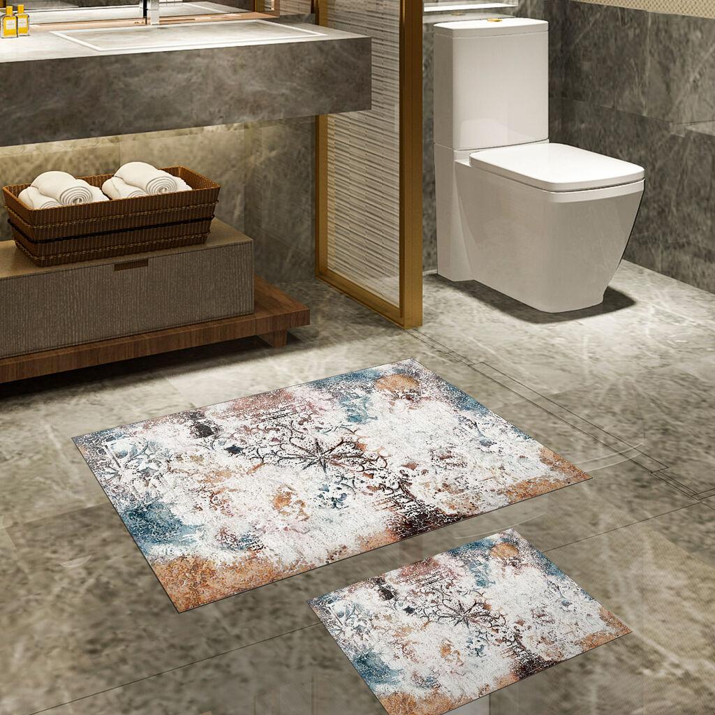 L'essentiel Maison Set 2 prostirke za kupatilo Šareni