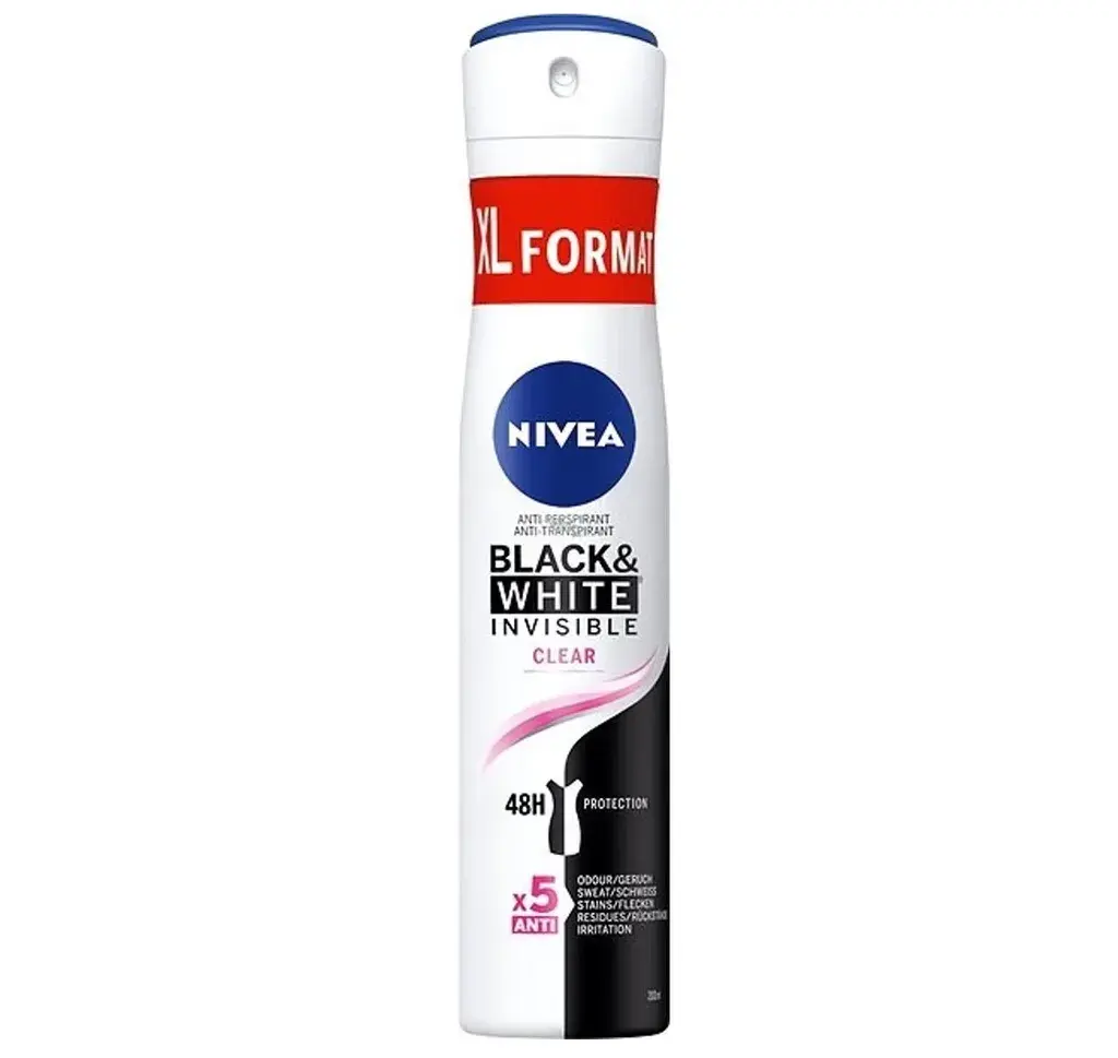 Nivea Ženski dezodorans Black&White Invisible Clear 82238, 200ml
