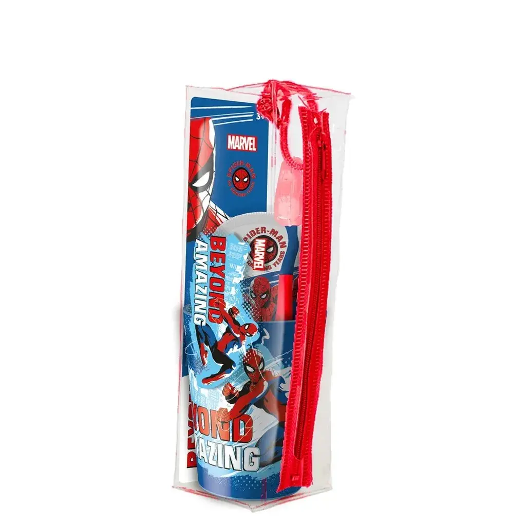 Spiderman Set za oralnu higijenu, Četkica + Pasta za zube, 75 ml + Čaša