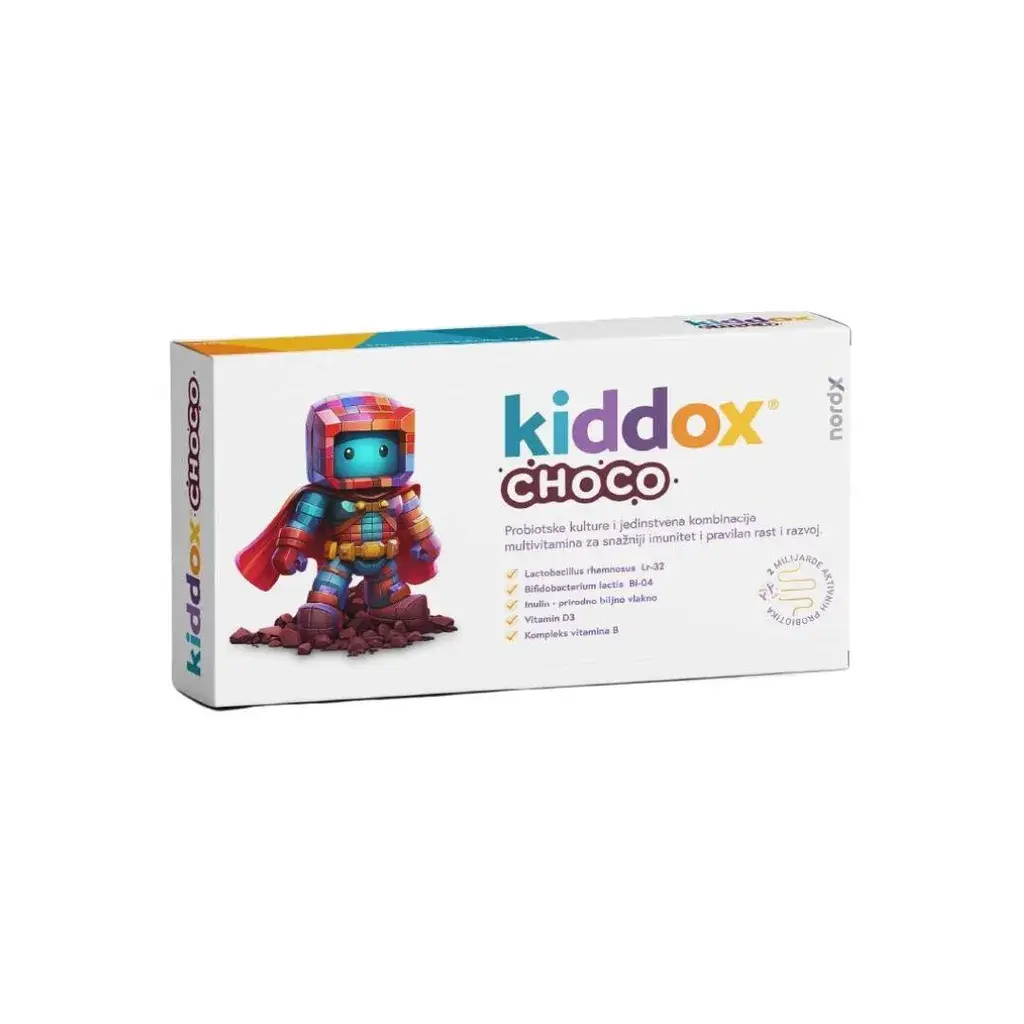 Kiddox Choco Probiotik za decu, 20 kockica