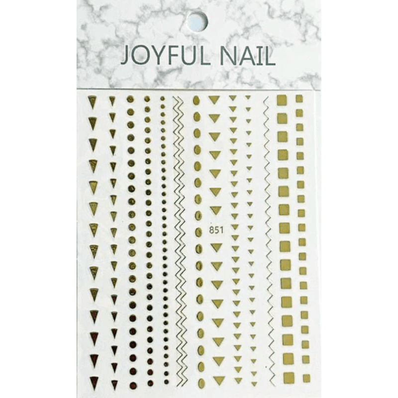 LK Nalepnice za nokte 851, Zlatne boje
