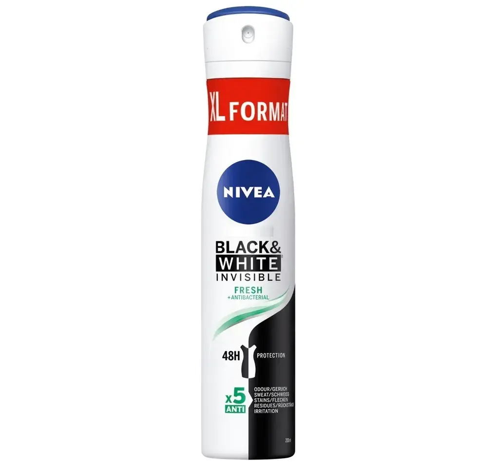 Nivea Ženski dezodorans Black&White Invisible Fresh 88575, 200ml