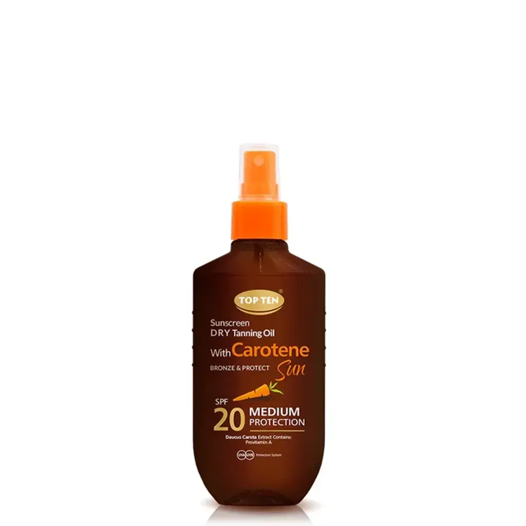 Top Ten Suvo ulje za sunčanje na bazi carotena, SPF 20, 150ml