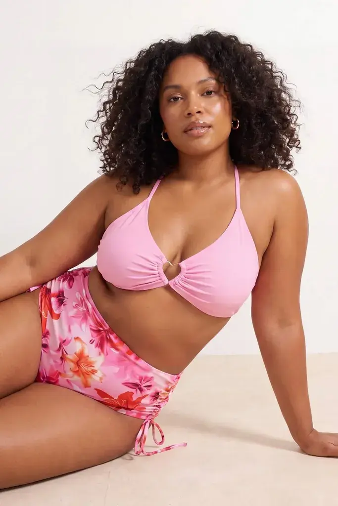 Trendyol Curve Ženski gornji deo kupaćeg Tbbss25Ct00008, Roze