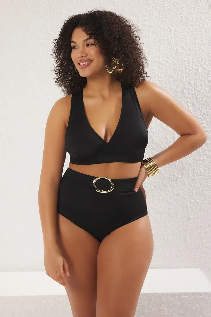 Trendyol Curve Ženski donji deo kupaćeg Tbbss25Cr00006, Crni
