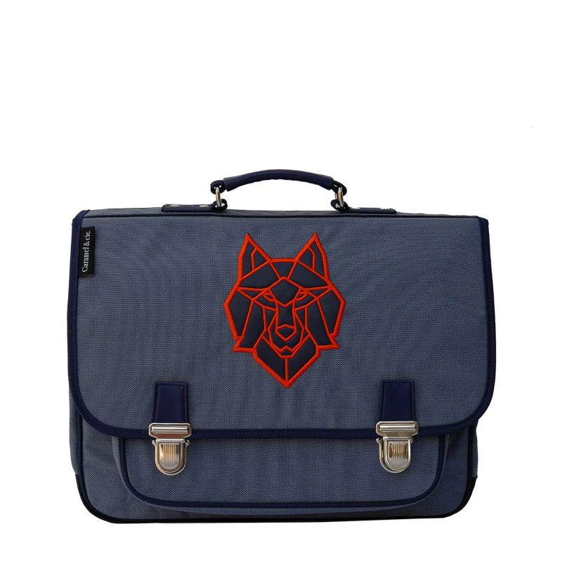 Caramel & Cie Školski ranac Medium Blue Wolf, Plavi
