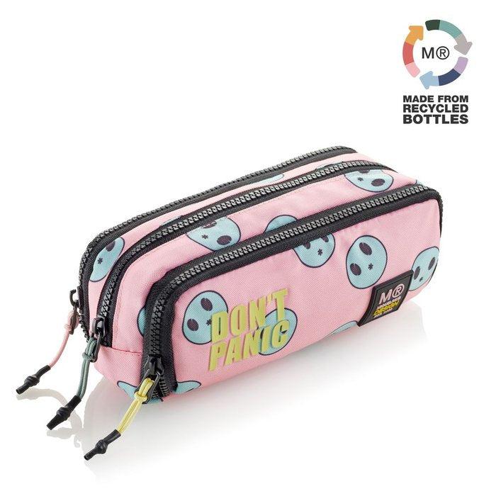 Miquelrius Školska pernica za devojčice Don't panic, Trodelna, Roze