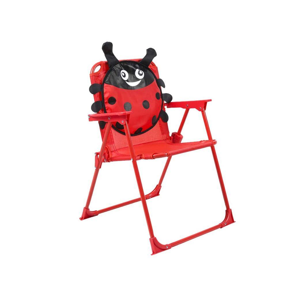Dečiјa sklopiva stolica sa uzorkom bubamare, crvena