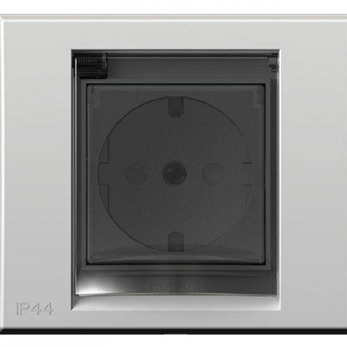 Priključnica dvopolna sa poklopcem 2p+e 16a, Sa plastičnim jezgrom Primera 842811