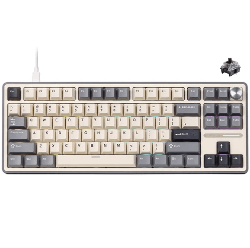 Royal Kludge Gaming mehanička tastatura R87, Bež