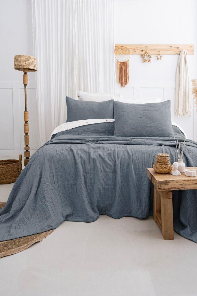 L'essentiel Maison Set Prekrivač i jastučnice Janna, 240x260 cm, Plavi