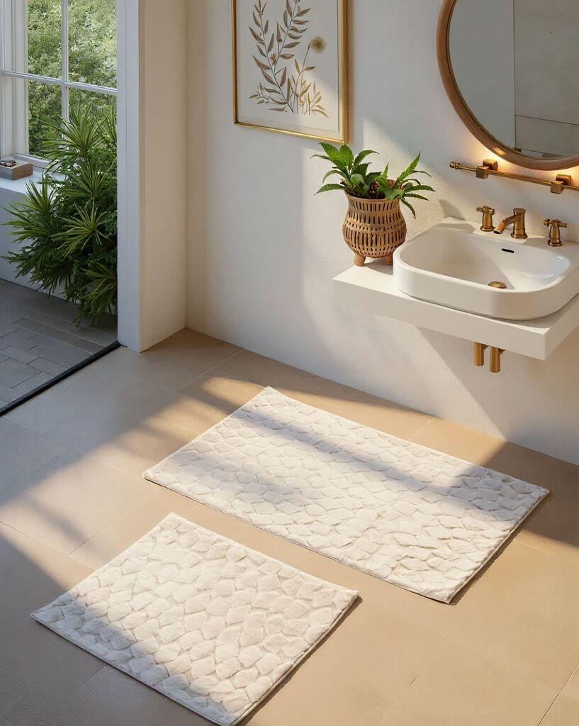 L'essentiel Maison Set prostirki za kupatilo Rabbit, Beli