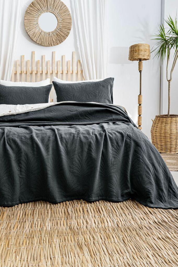 L'essentiel Maison Set Prekrivač i jastučnice Silvia, 240x260 cm, Antracit