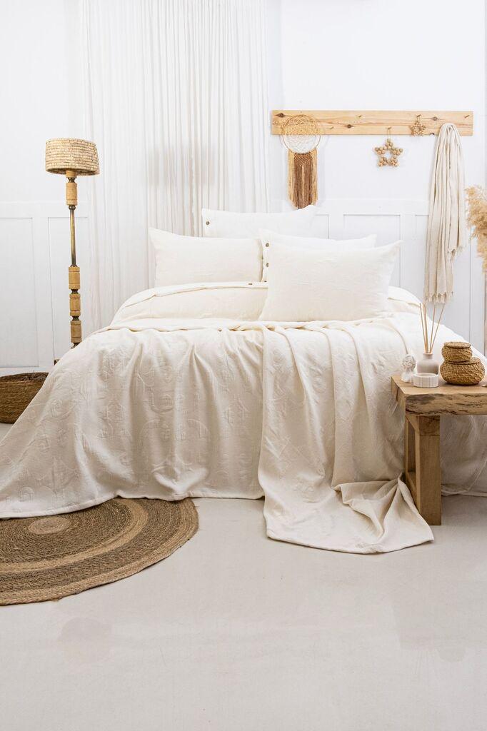 L'essentiel Maison Set Prekrivač i jastučnice Julia, 240x260 cm, Krem