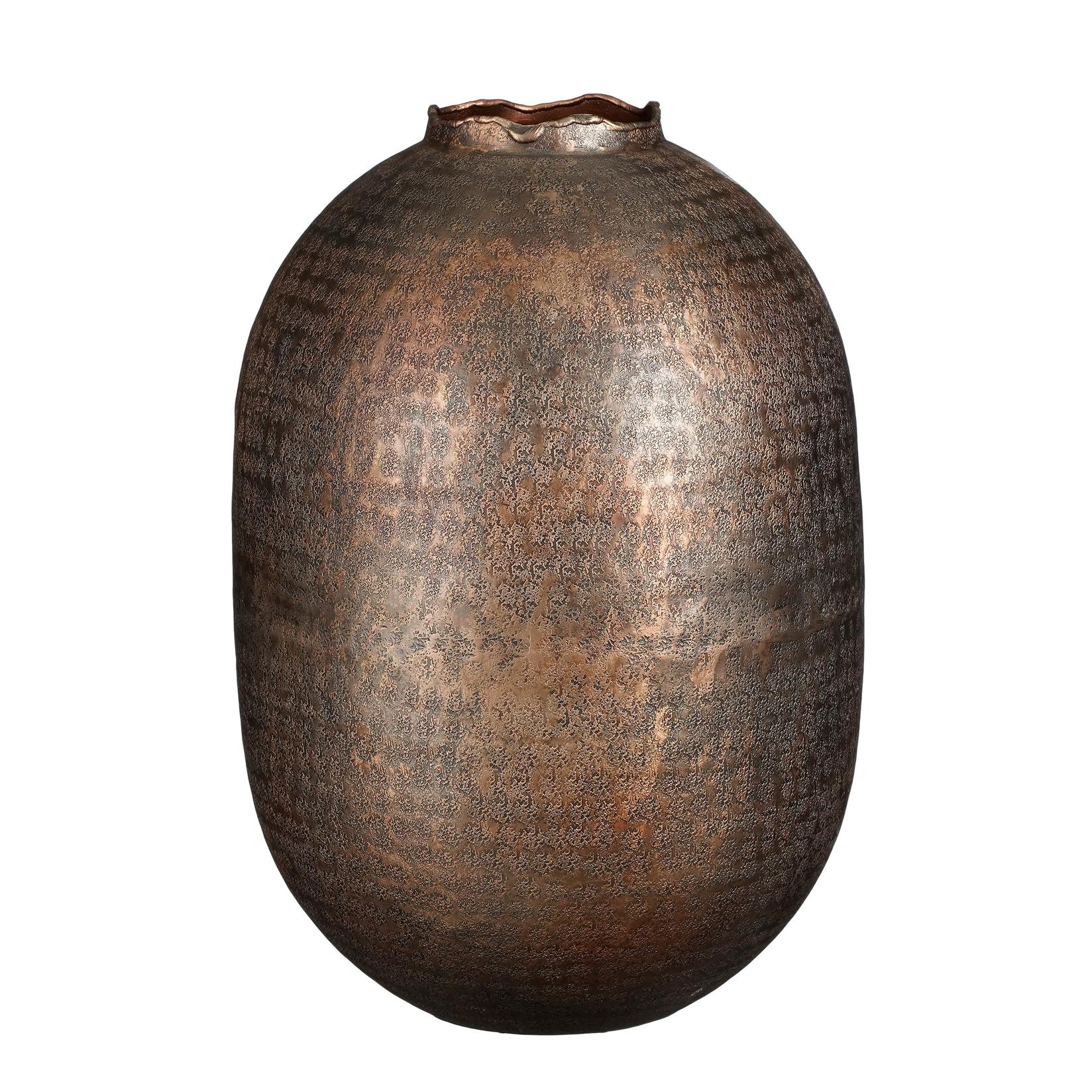 MICA DECORATIONS Vaza Gibson 1144544, Aluminijumska, 36 cm, Bakarne boje