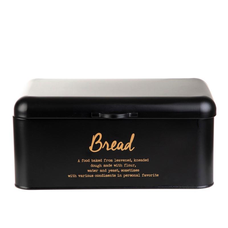HOMLA Kutija za hleb ESCILLE, 33x19x15 cm, Crna