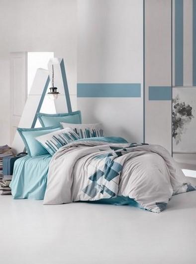 COTTON BOX Posteljina Mode Line NESTO, 140x200 cm, Plavo-bela