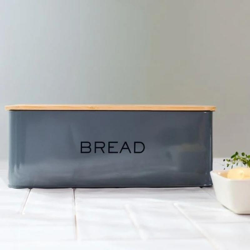 HOMLA Kutija za hleb KINE, 30x18cm, Siva