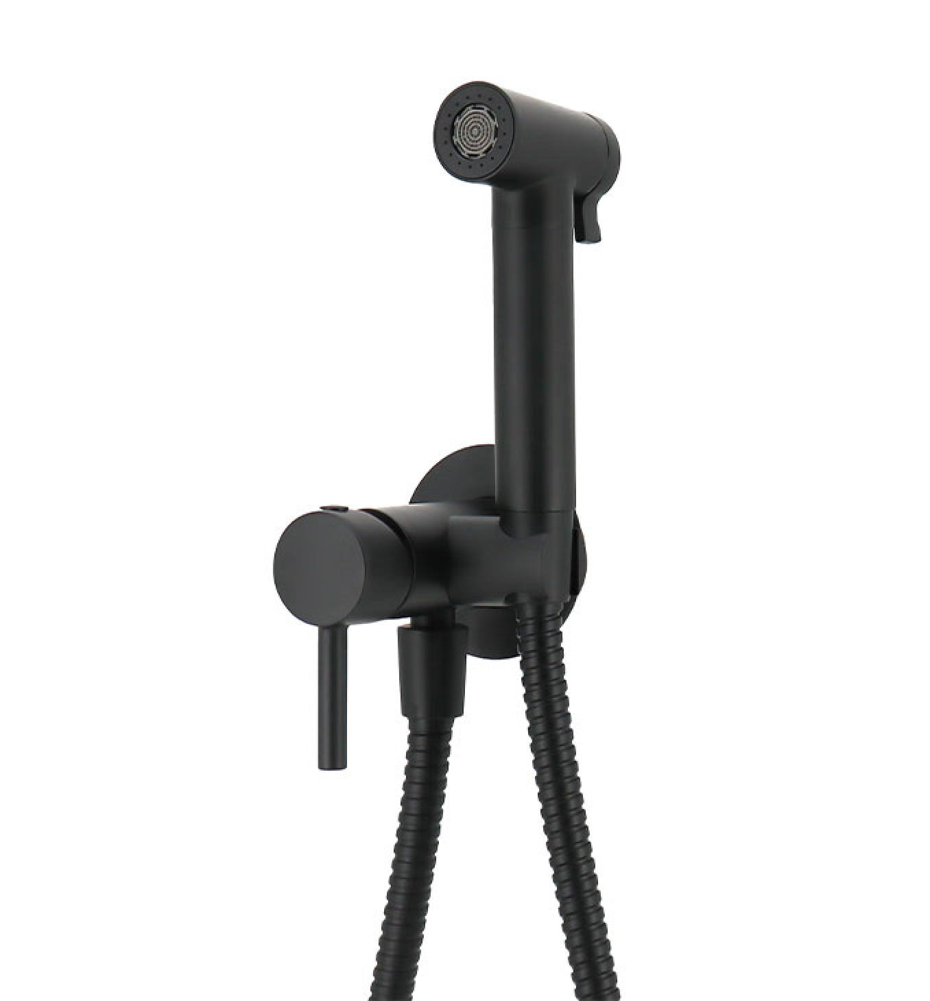 COPEN Ugradna baterija sa držačem tuša i setom za ispiranje, Mat Crna