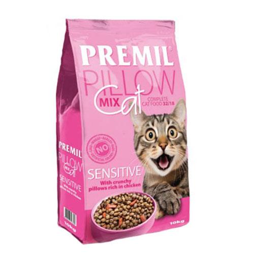 PREMIL Suva hrana za mačke Pillow Mix Sensitive, Piletina, 10kg