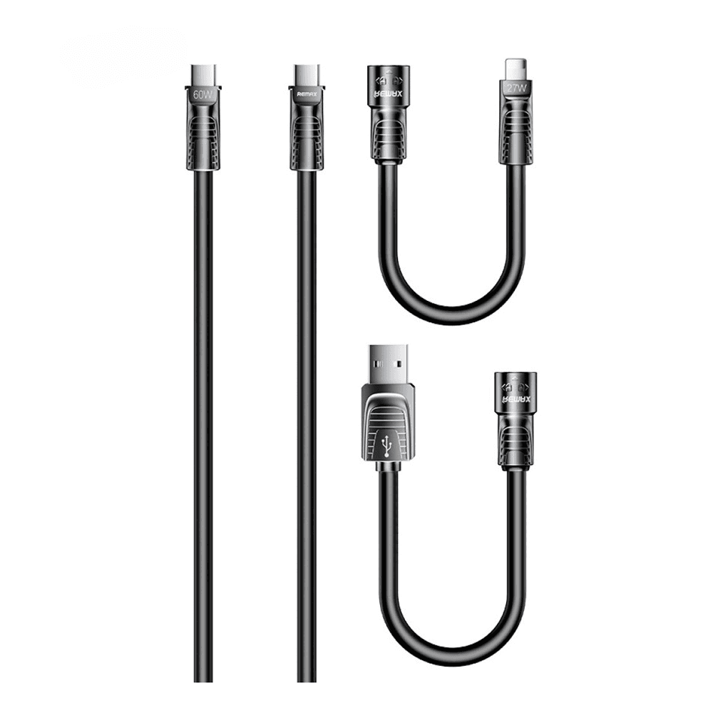 Data kabl REMAX RCC-168 Lyncharge Series 60w 4-in-1 Zinc Alloy  crni