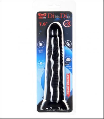 ARGUS TOYS Dildo, Silikonski, 20 cm, Crni