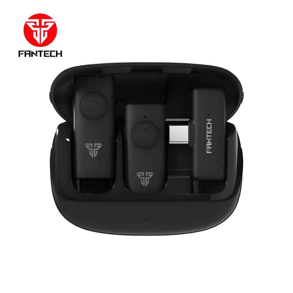 FANTECH Mikrofon Wireless Lavalier Leviosa Air WMV21C (Dual Mic) Type C crni