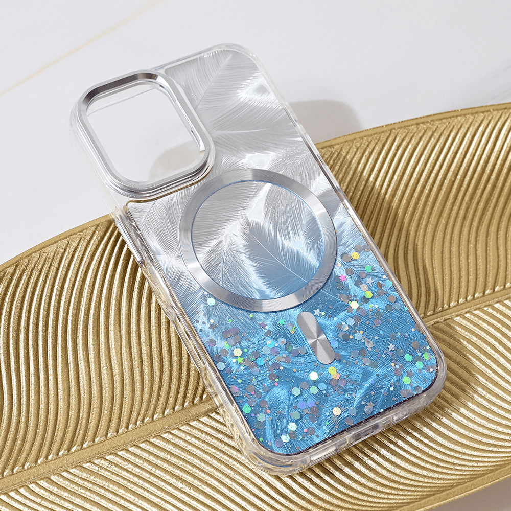 Maska Magsafe Glitter za iPhone 16 6.1 svetloplava