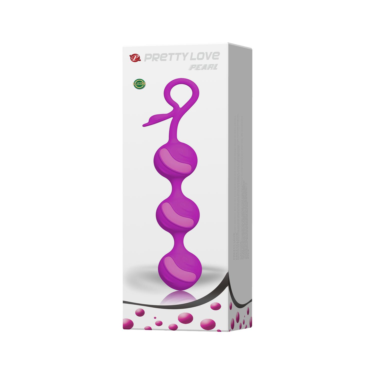 PRETTY LOVE Vaginalne kuglice, Silikonske, 21.8 cm, Ljubičaste