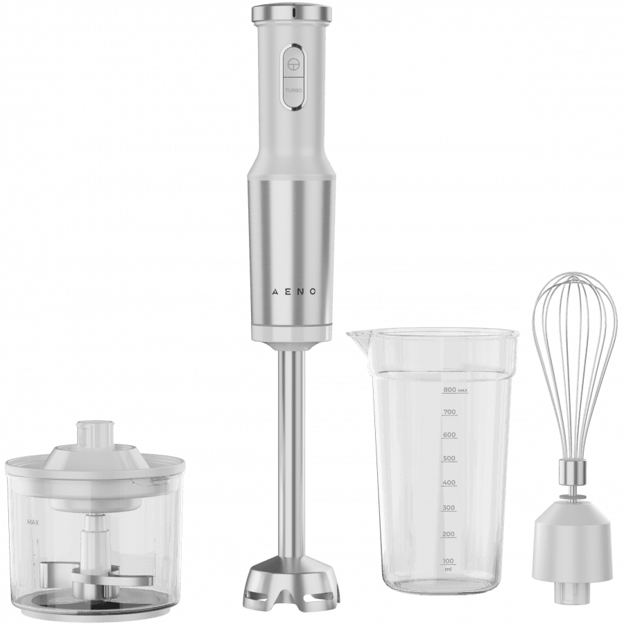 Aeno set, ručni blender 1200 W beli, sečivo „tigrovih zuba“, mikser za јaјa, seckalica, merna šolja