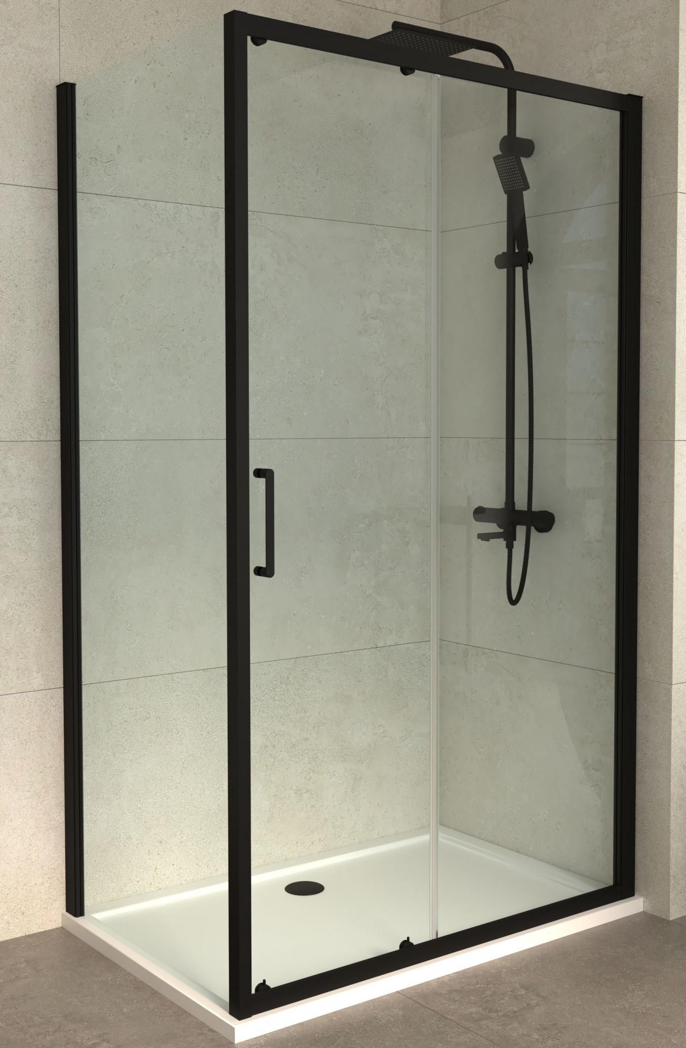 COPEN Tuš kabina Atlas Black, 110 x 90 cm, Crni ram