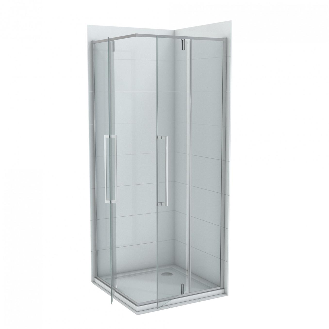 COPEN Tuš kabina Absolut 90 x 90 x 200 cm, Providno staklo 6 mm, Pivot vrata