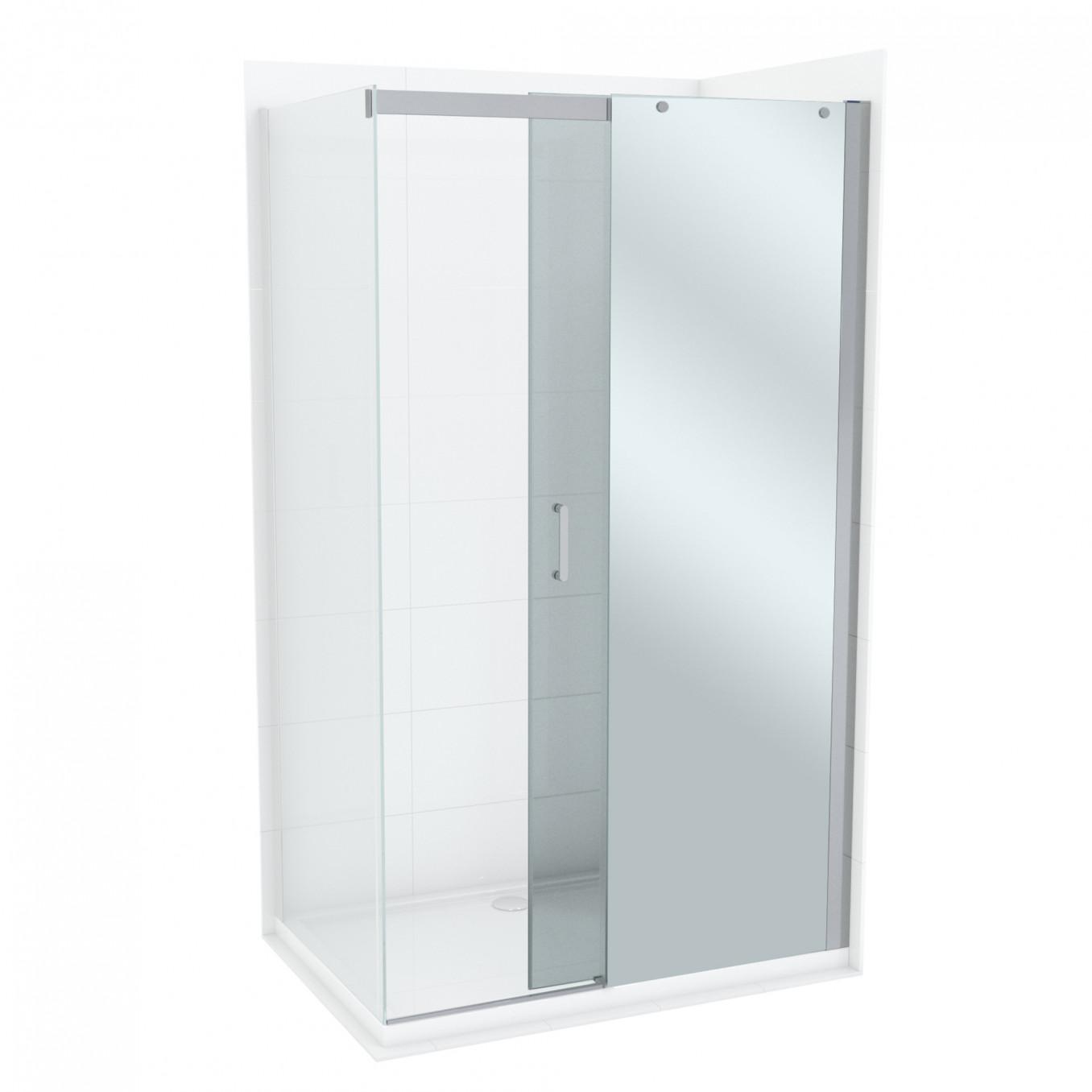 COPEN Stakleni paravan Titan 100 x 195 cm, Providno staklo 8 mm, Sa ogledalom