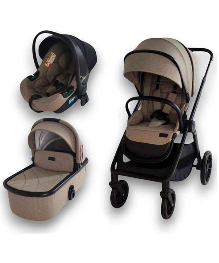 BBO Kolica za bebe 3u1 Voyage Mud Melange, Bež