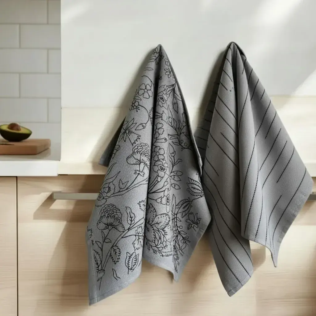 Viktorija Set kuhinjskih krpa Printed, 40x60cm, 2 komada, Sivi
