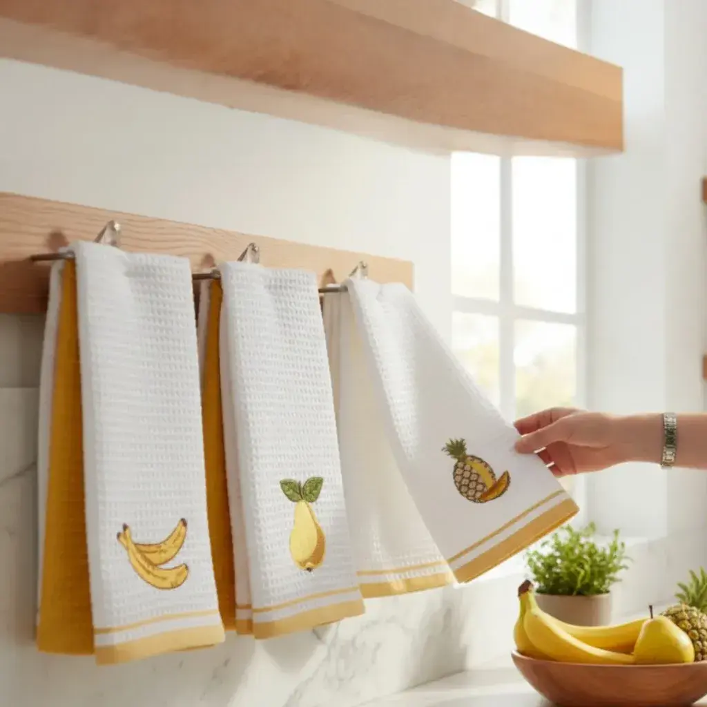 Viktorija Set kuhinjskih krpa Wafle, 40x60cm, 6 komada, Žuti